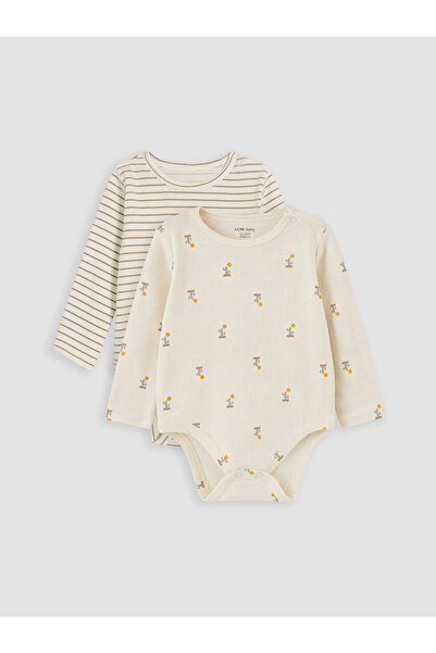 LC Waikiki Long Sleeve Baby Boy 2-Piece Snap-On Bodysuit