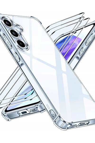 Other Husă transparentă ranforsată antișoc pentru Samsung A55 5G + 3x sticlă