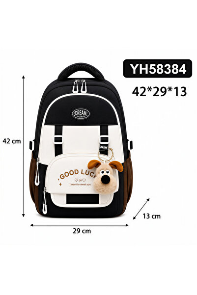 KAZUKO Fashionable School Backpack for Children with Cute Doll