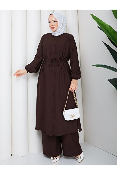moda periy SANEM İKİLİ TAKIM KAHVE