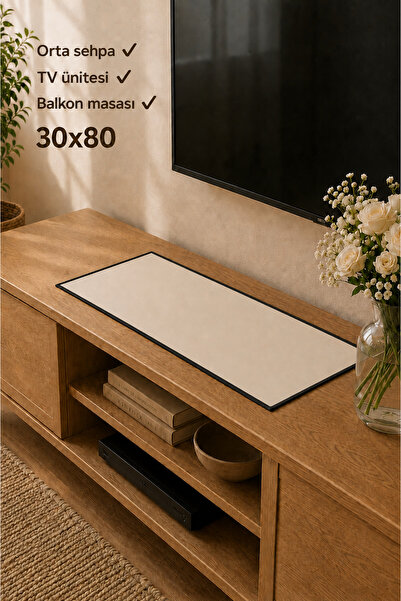 ŞAH TEXTILE DESIGN 30x80 lacivert Biyeli premıum yıkanmış keten runner , orta...