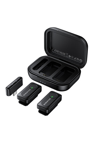 Borofone Microfoane Lavalieră Wireless, USB-C, Anulare Zgomot, Plug&Play (set...