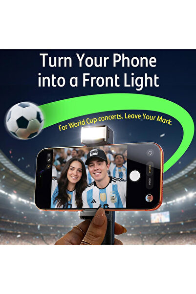 LISEN Suport portabil pentru telefon cu LED, clemă și 3 niveluri de iluminare...