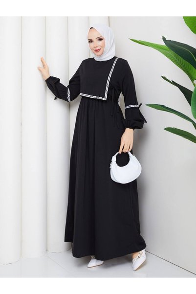 moda periy NİSA ELBİSE SİYAH