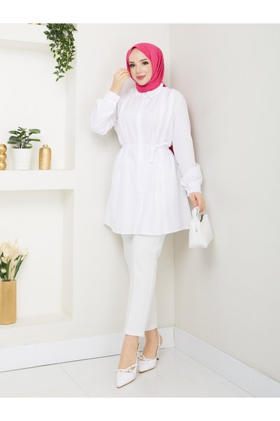 moda periy ASYA TUNİK BEYAZ