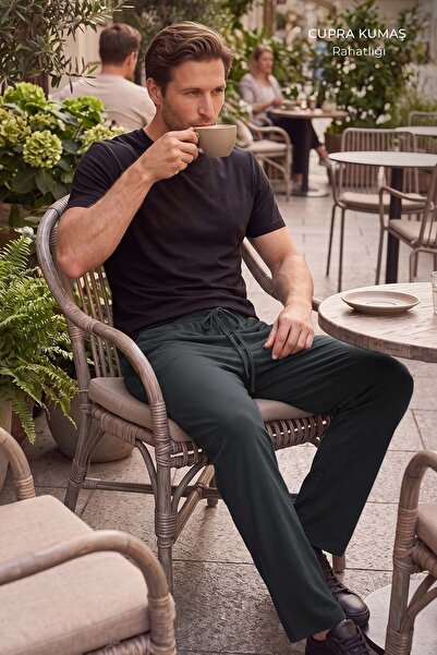 Aytuğ&Mısırlı Egyptian Men's Cupra Fabric Tracksuit Bottom Ash Gray