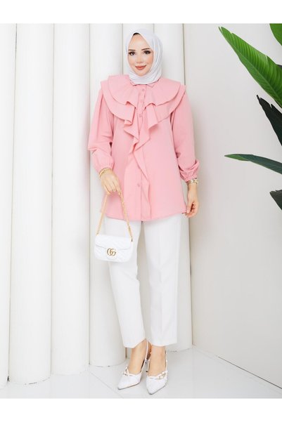 moda periy NİLO KAT KAT TUNİK PUDRA