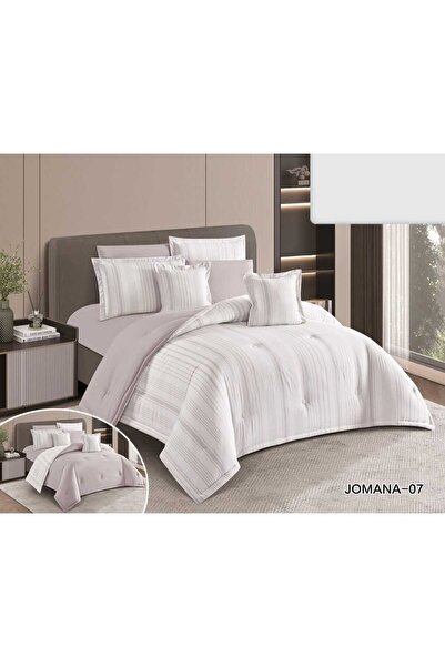 BIET ALMAFROSHAT 8-Piece Quilt Set with a New Double-Sided Microfiber Polyest...