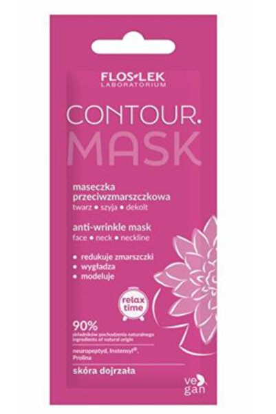 Floslek CONTOUR mască anti-rid pentru față, gât și decolteu 6 ml
