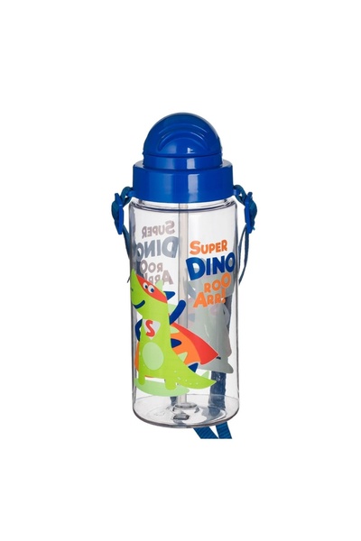 OEM Sticlă de apă Pop Up Transparentă Bleu Dinozaur "Super Dino" pentru Copii...