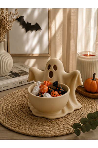 Genel Markalar Cadılar Bayramı Hayalet Figürlü Dekoratif Şekerlik – Halloween...