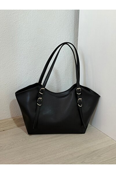 Bagnest Soft Leather Women's Shoulder Bag with Belt Detail