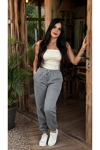 FUNSTYLE High Waist Drawstring Pocketed Women's Jogger Sweatpants