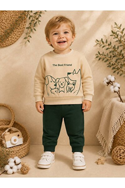 Organic Product DimpleBaby The Best Friend Printed Baby Set 2-Piece Sweatshir...