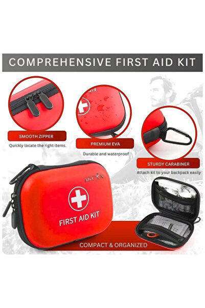 Generic 200-Piece First-Aid-Kit / First Aid Box for Car, Home, Travel, Camping, Businesses, Compact Wa