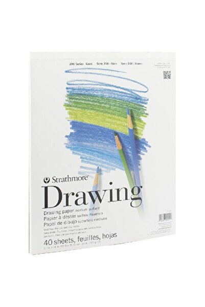 Strathmore Artist Pads 200 Drawing Pad, White, 11 X 14 in, 40 Sheets