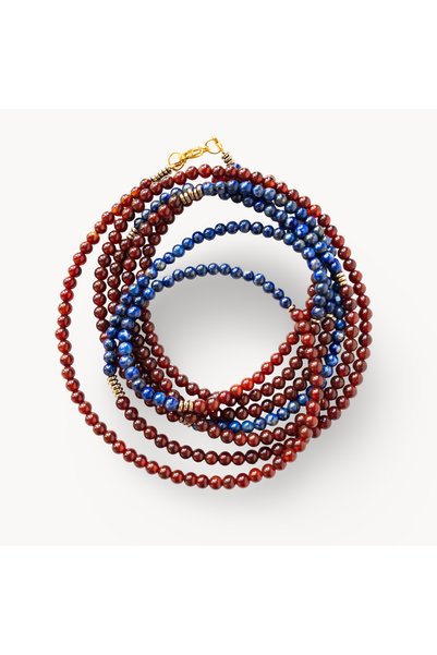 THEIA GemWorks Mihr - Lapis Lazuli, Akik ve Hematit El Yapımı Kolye