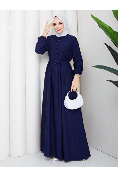 moda periy CANSEL ELBİSE LACİVERT