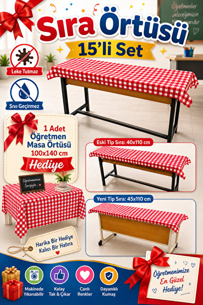 Soft Kare Duck Fabric Tablecloth Set of 15 – Available in Different Sizes and...