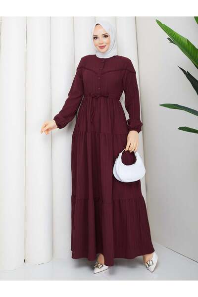moda periy SÜEDA ELBİSE BORDO