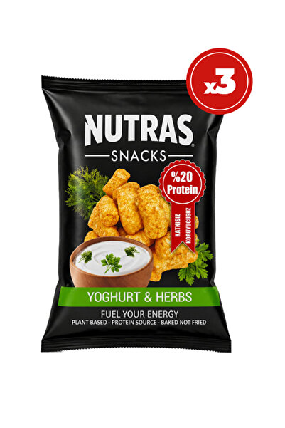 NUTRAS Snacks Yoğurt ve Mevsim Yeşillikleri Nohut Cipsi 3'lü Paket 3 x 50 g Y...