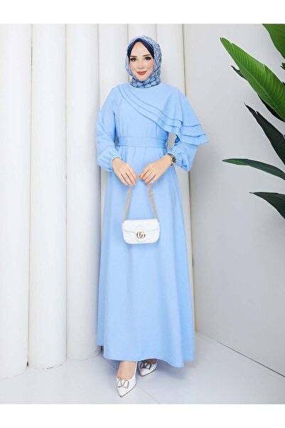 moda periy DEMET ELBİSE BEBE MAVİSİ