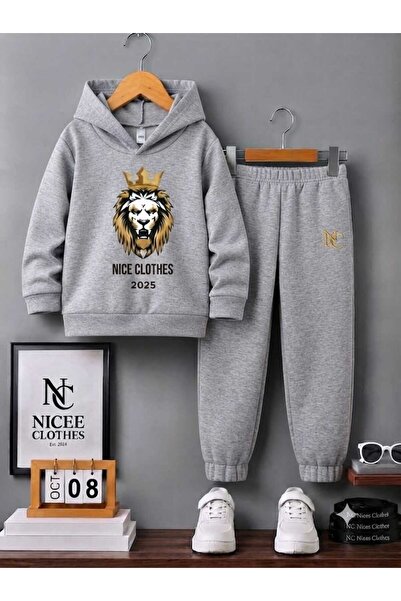 Leto Lykia Children's Tracksuit Unisex (Crowned Lion Winter Print)