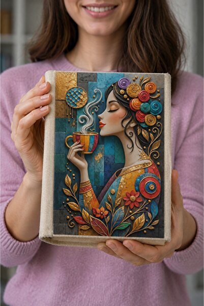 Şımartan Three-Dimensional Embossed Artistic Design Notebook, Special Journal...