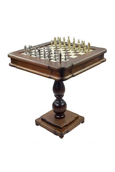 İTALFAMA Set de masă de jocuri de lux – Piese de șah metalice Camelot, table ...