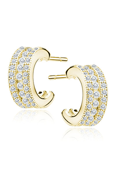 MANAVA Silver earrings with zircons - Regale
