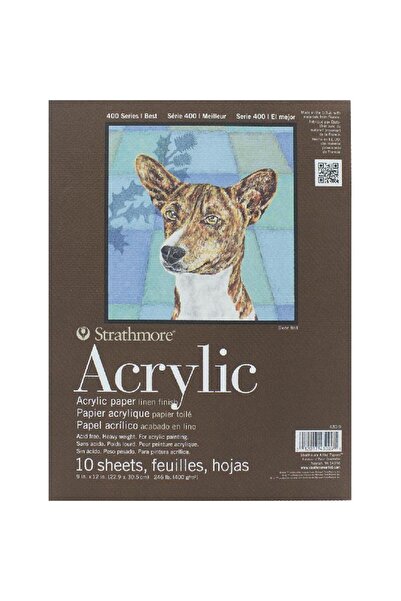 Strathmore Artist Pads 400 Acrylic Painting Pad, Heavyweight, Linen Finish, 4...