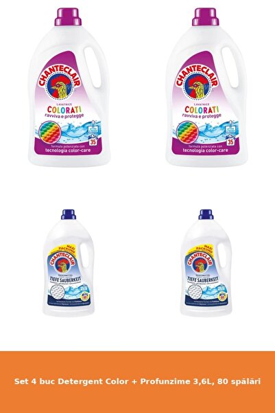Chanteclair Set 4 Detergent 3,6L, 80 Spălări, 2xColor, 2xProfunzime