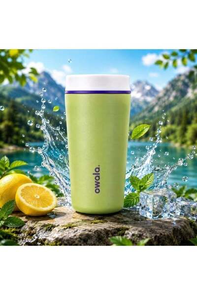 owala Fiber Insulated Tumbler with Leak-Resistant Lid, BPA-Free Reusable Trav...