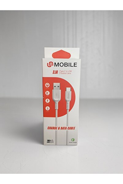3.1A Type-C Hızlı Şarj ve Data Kablosu 1 Metre – USB to Type-C Esnek Kablo