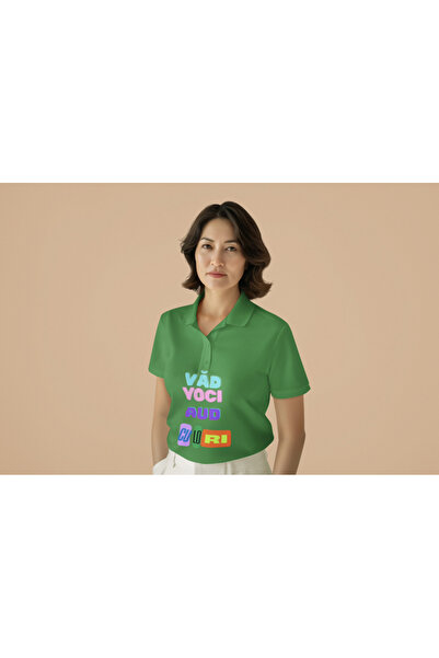 GILDAN Tricou polo premium verde kiwi, imprimeu DTF colorat, unisex L