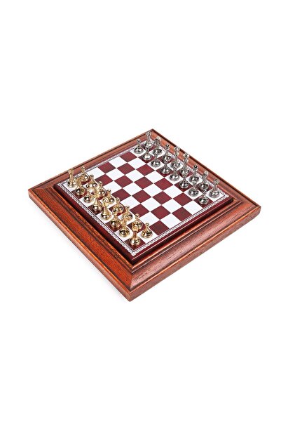 İTALFAMA Mignon Fiorito 17x17cm Șah magnetic de călătorie Aur 24K Argint 925