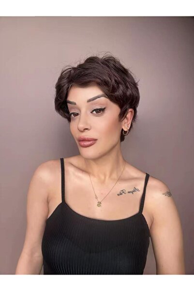 Suzan Peruk Medikal Peruk- Fiber sentetik saç gerçek saç dokulu- Ense kısmı a...