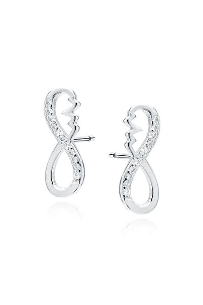 MANAVA Silver earrings with zircons - Per Sempre
