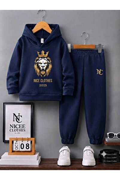 Leto Lykia Children's Tracksuit Unisex (Crowned Lion Winter Print)