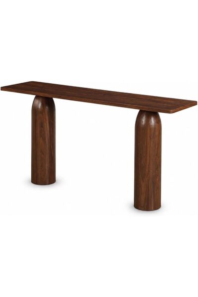 Al Hadaya Mall Modern Design Brown Wooden Console - Coffee Brown - 140x40x80 cm