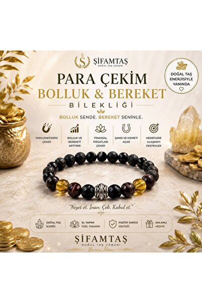 ŞİFAMTAŞ Bolluk Bereket & Para Çekim Doğal Taş Bileklik