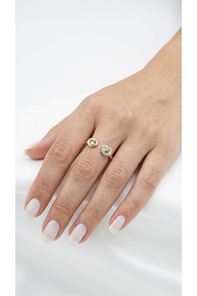 İris Jewelrys Çelik Melena Gold Yüzük