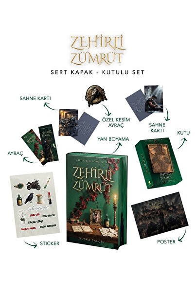 Vera Kitap Zehirli Zümrüt (Yan Boyamalı Kutulu Set)