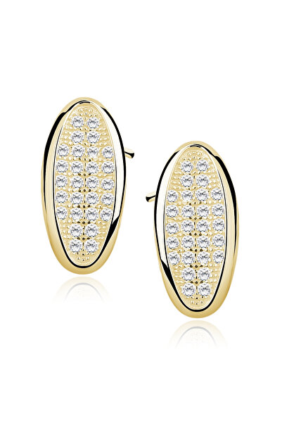 MANAVA Silver earrings with zircons - Opulenza