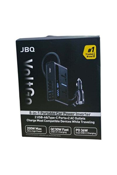 JBQ Elevano Volt+Go 8-in-1 Portable Car Power Inverter, 200W, M532002