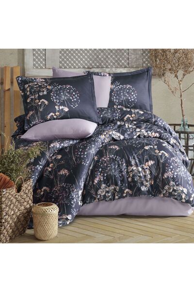 DENİZLİ ÇEYİZ Clasy Digital Satin Duvet Cover Set Ahter