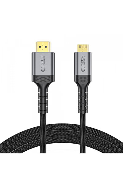 Tech-Protect Cablu Video Ultraboost 2, miniHDMI - HDMI, 8K, 2m, Negru