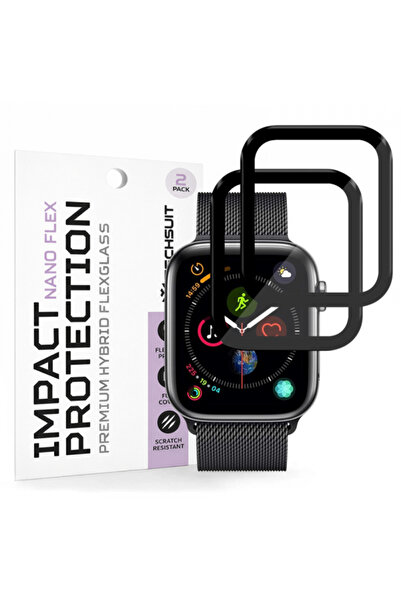 Techsuit Folie Protectie Nano Flex pentru Apple Watch 44mm Series, Set 2 buca...