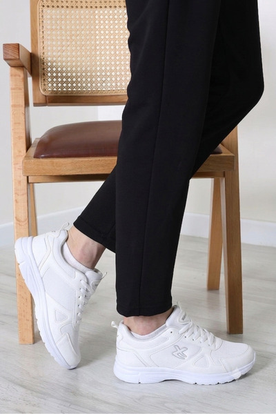 Maksol Men's and Women's White Mesh Orthopedic Sole Sports Shoes