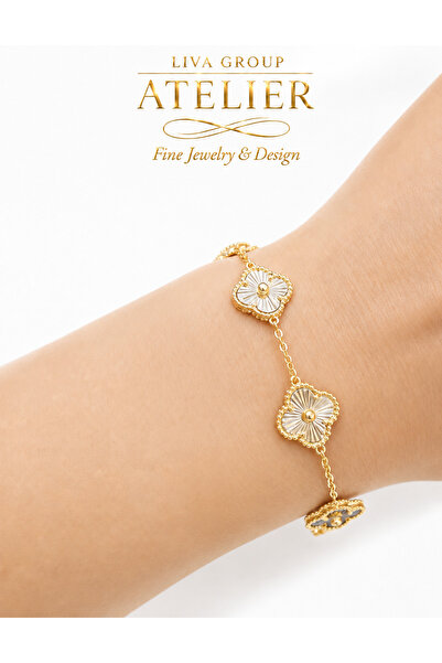 Liva Group Atelier Vip Imported Zircon Stone Clover Bracelet Premium Quality ...